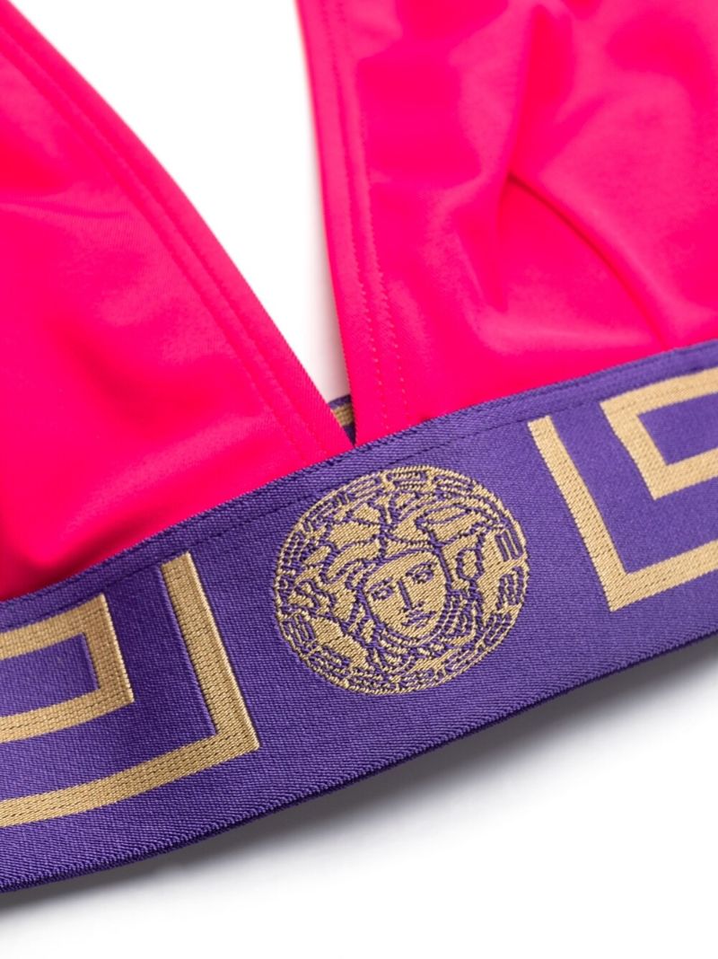 Pink Greca Key Bikini Top