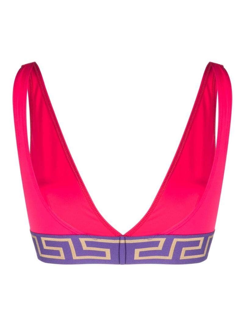 Pink Greca Key Bikini Top