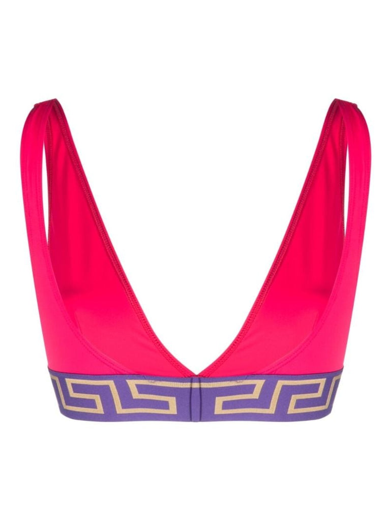 Pink Greca Key Bikini Top