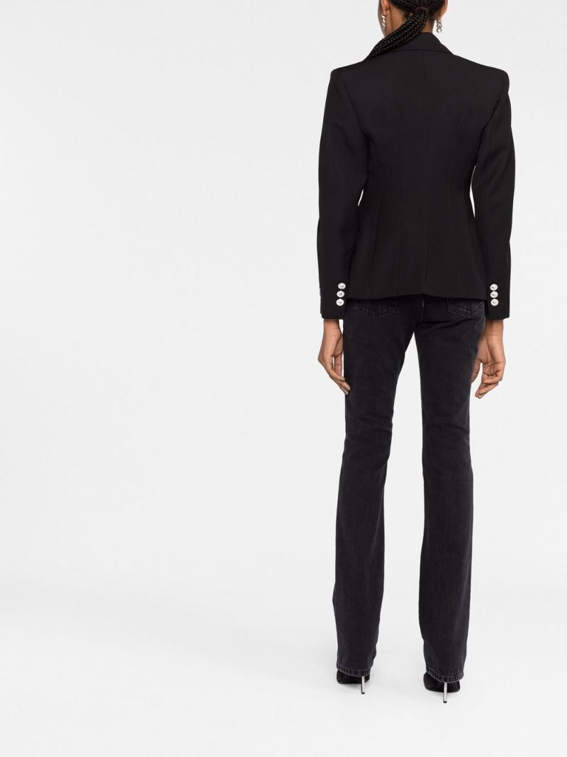 Black Medusa Single-breasted Wool Blazer