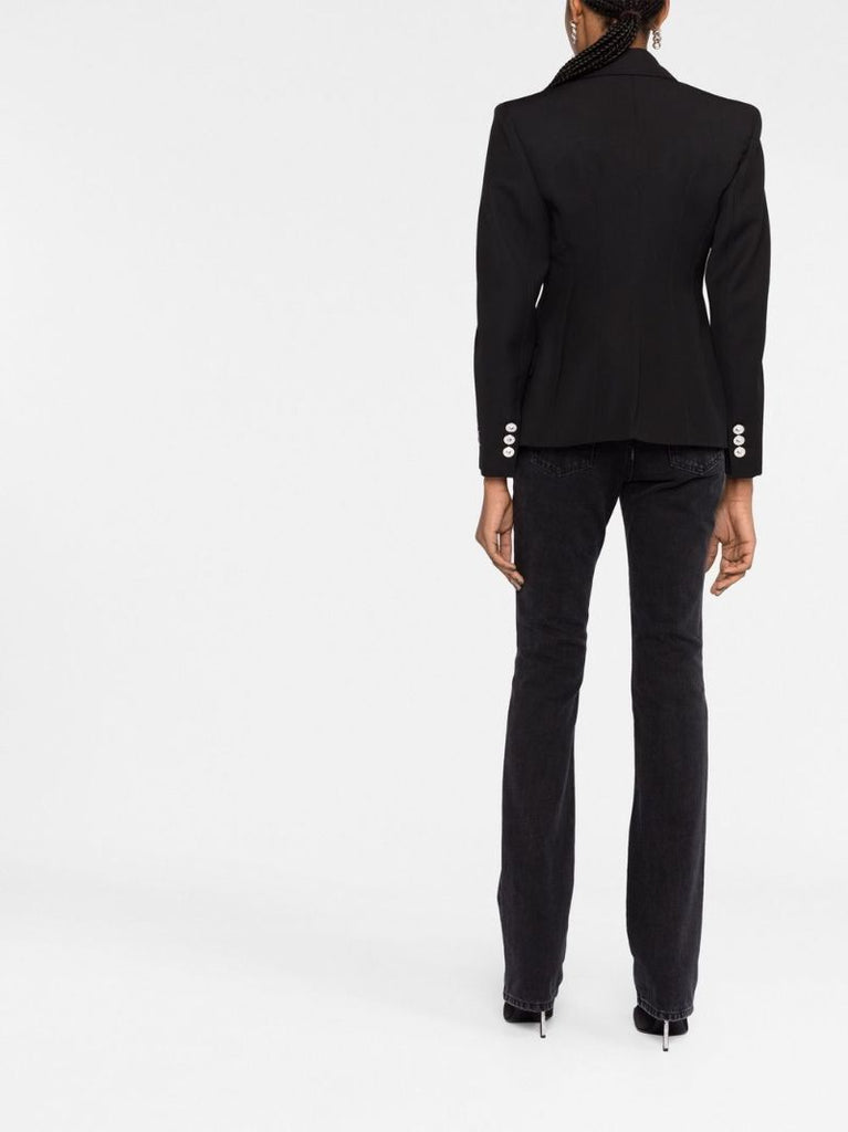 Black Medusa Single-breasted Wool Blazer