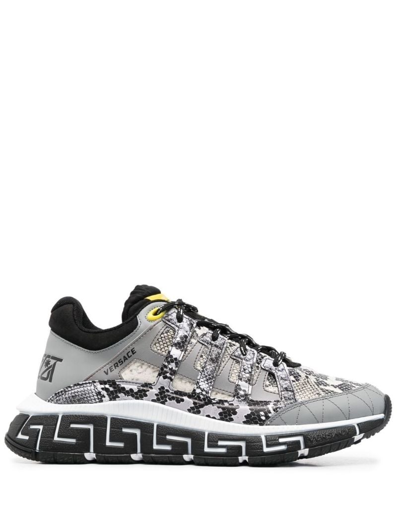 Grey Trigreca Snakeskin Sneakers