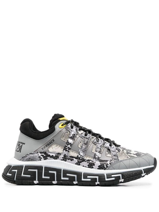 Grey Trigreca Snakeskin Sneakers