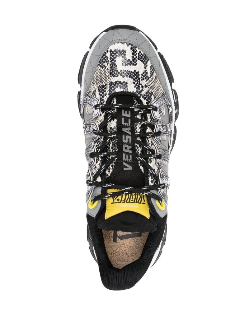 Grey Trigreca Snakeskin Sneakers