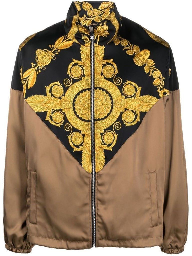 Gold-tone Barocco Print Track Jacket