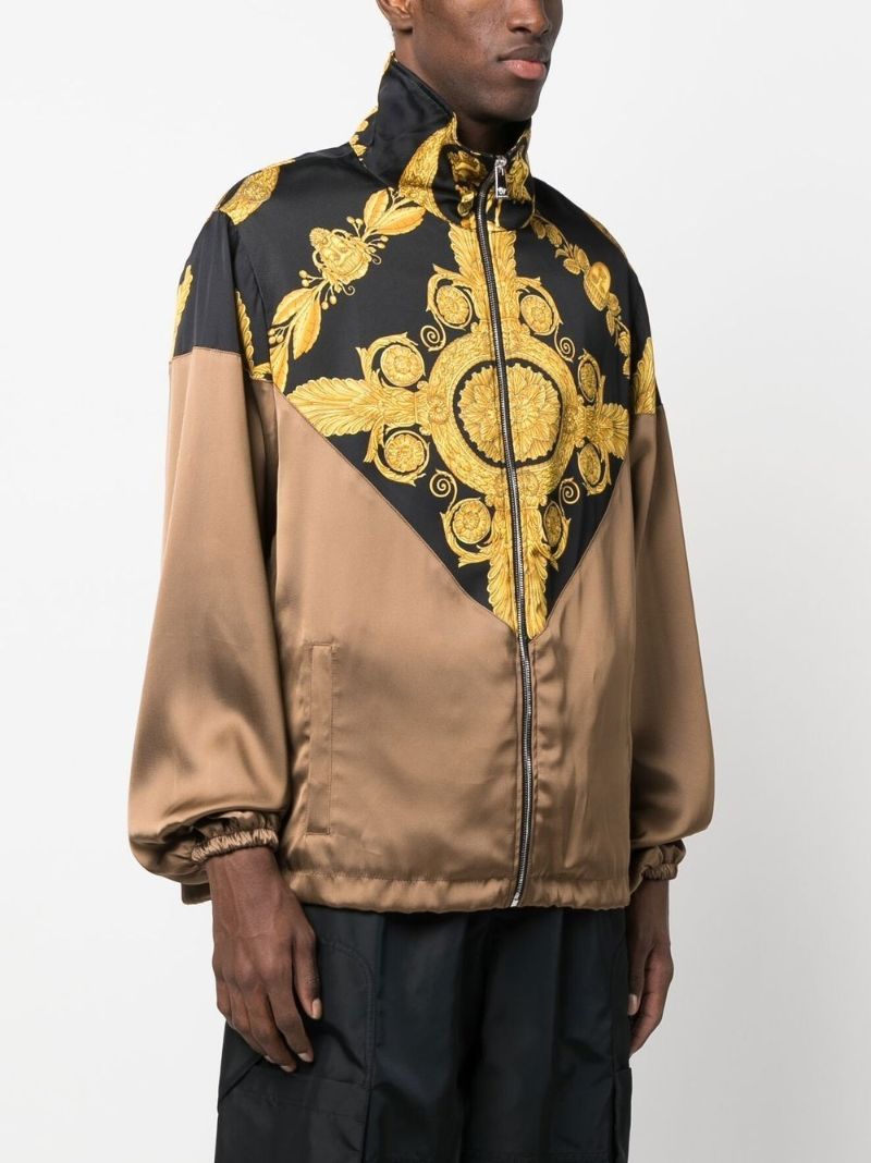 Gold-tone Barocco Print Track Jacket