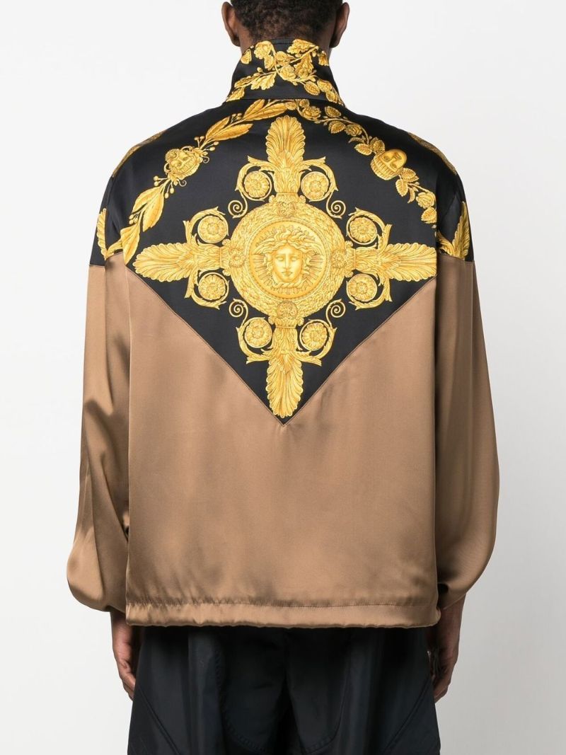 Gold-tone Barocco Print Track Jacket