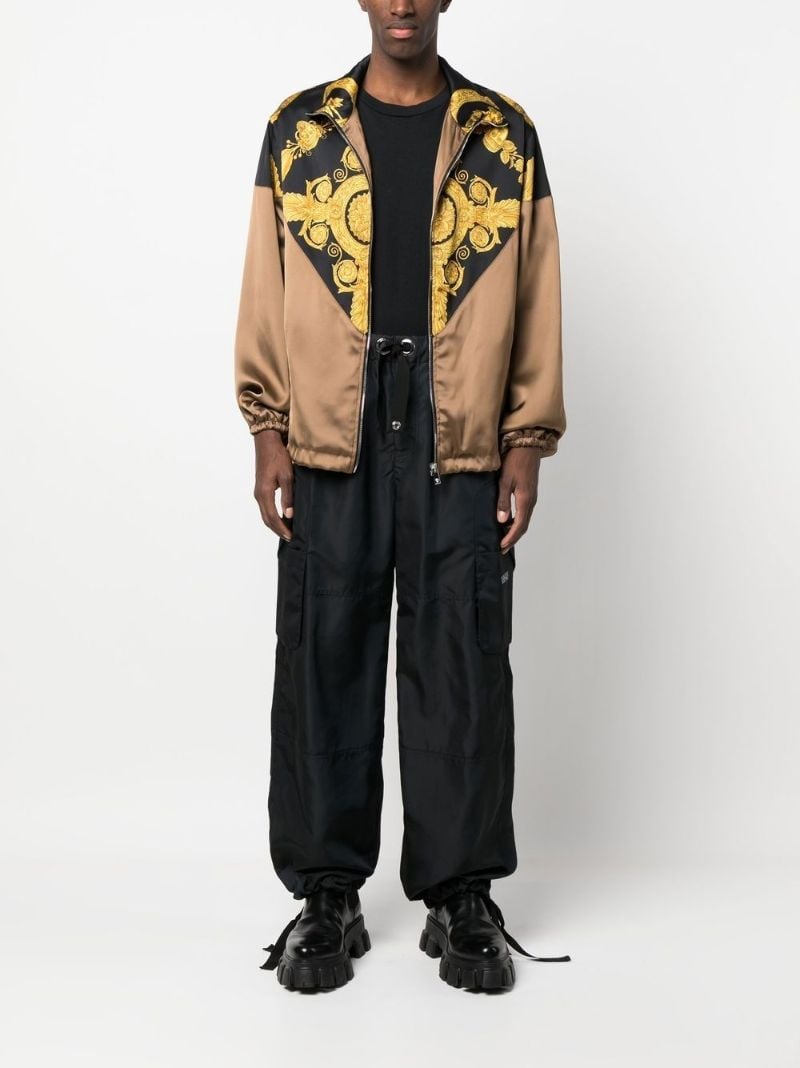 Gold-tone Barocco Print Track Jacket