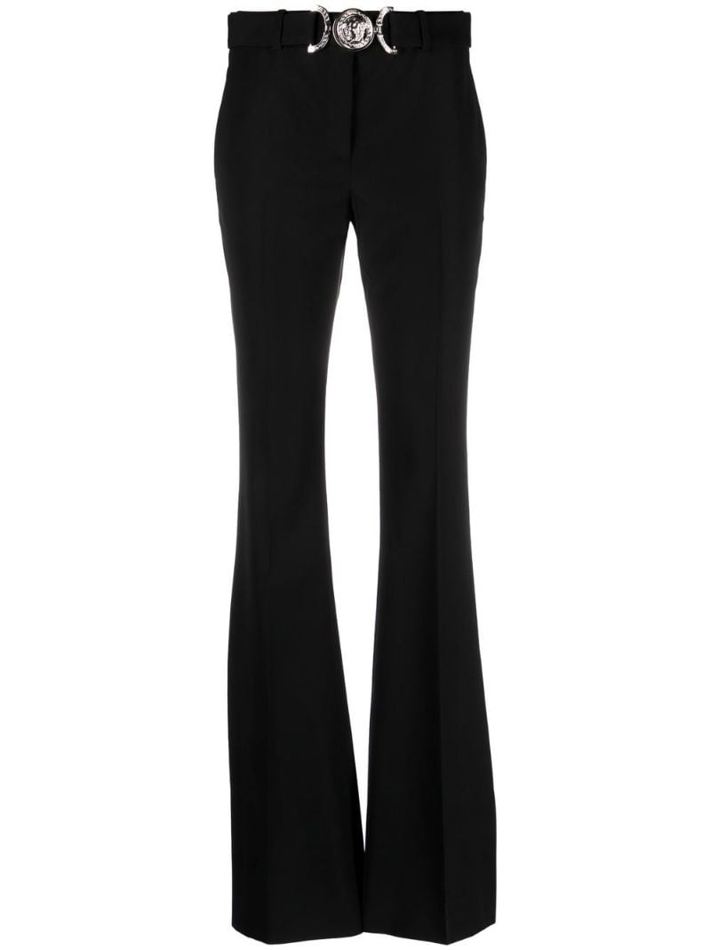 Black Medusa Biggie Flared Wool Trousers