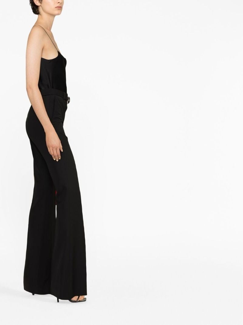 Black Medusa Biggie Flared Wool Trousers