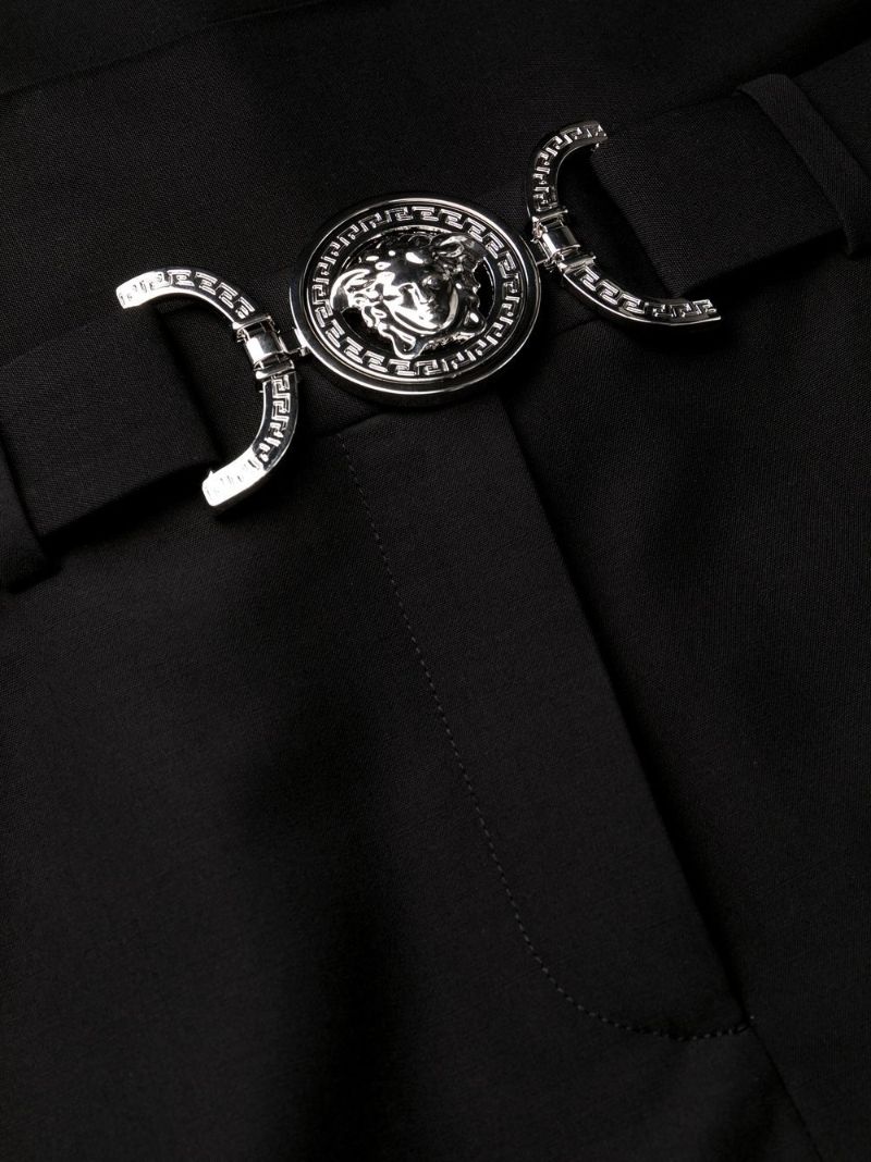 Black Medusa Biggie Flared Wool Trousers