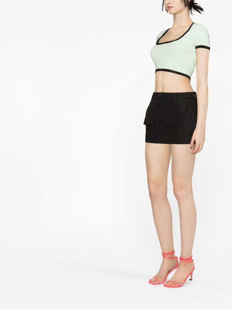 Green Logo Cropped T-shirt