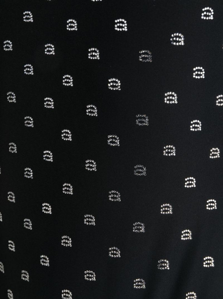 Black Crystal Logo Swimsuit