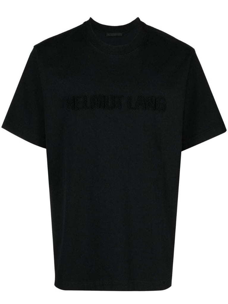 Black Flocked-detail T-shirt
