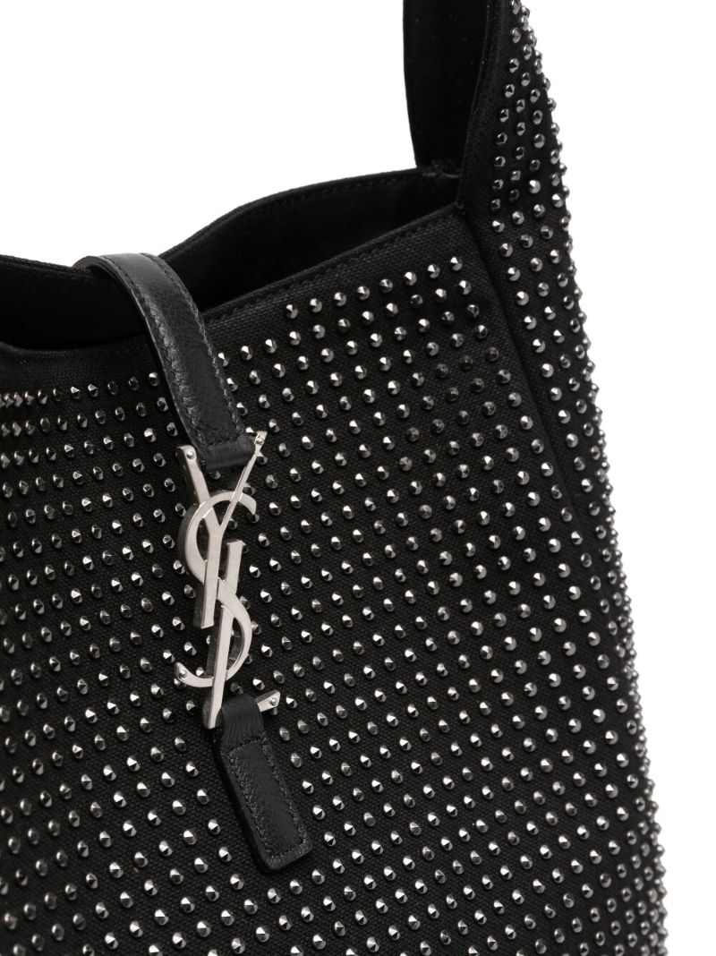 Black Le 5 Ã_x0083_Â  7 Studded Shoulder Bag