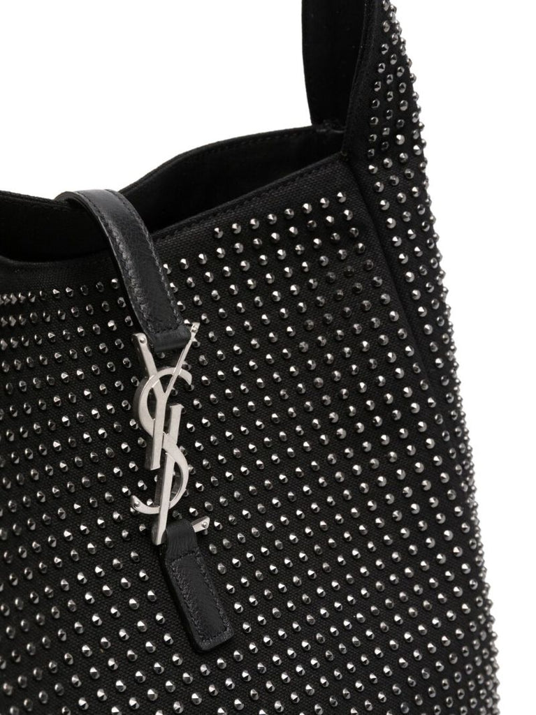 Black Le 5 Ã_x0083_Â  7 Studded Shoulder Bag