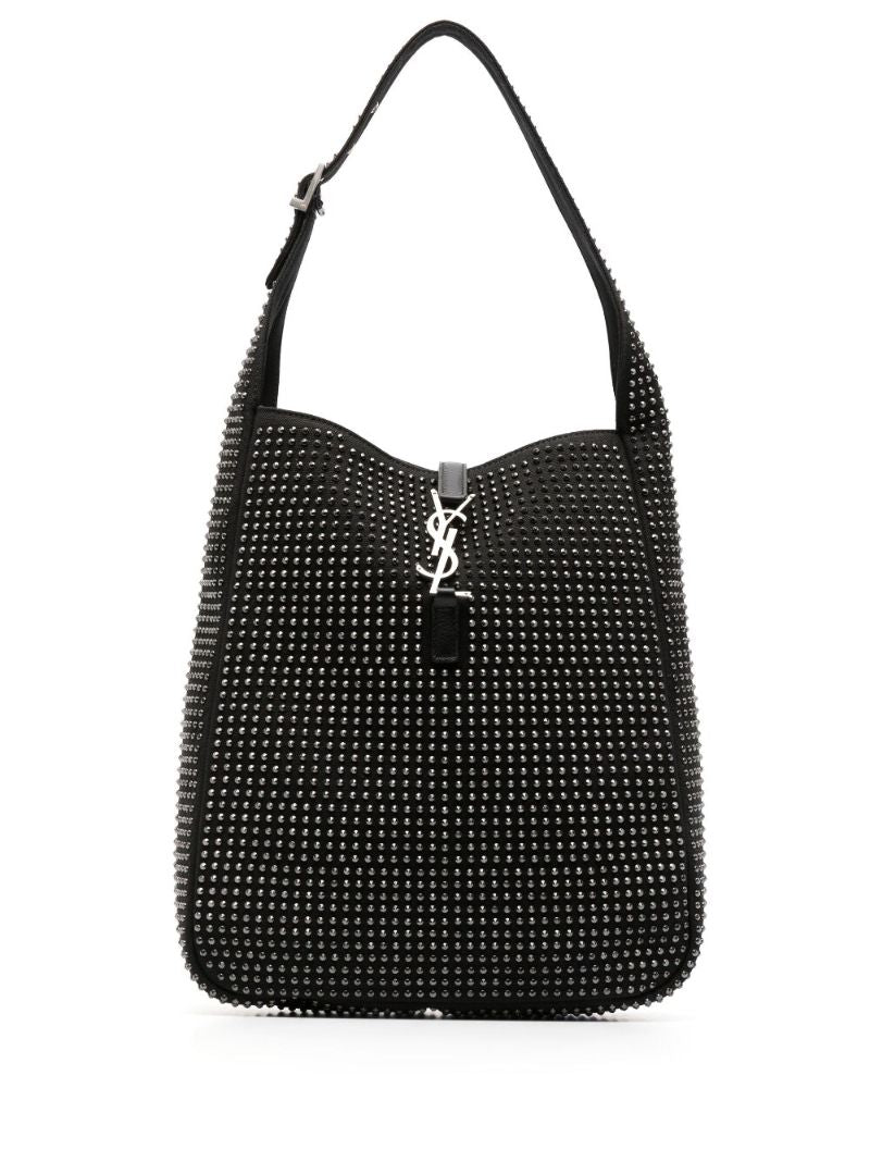 Black Le 5 Ã_x0083_Â  7 Studded Shoulder Bag