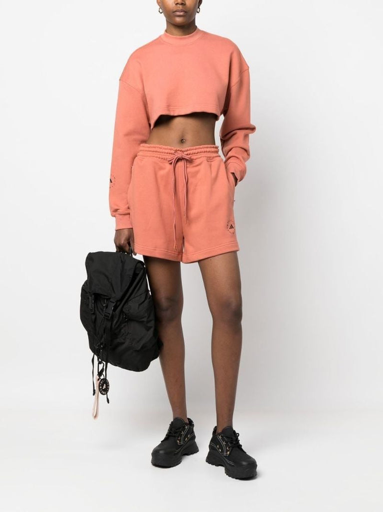 Orange Truecasuals Open Back Crop Top