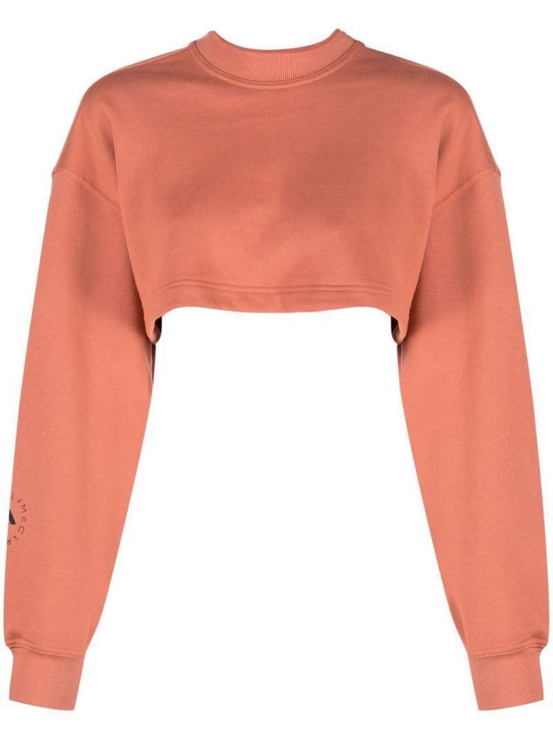 Orange Truecasuals Open Back Crop Top