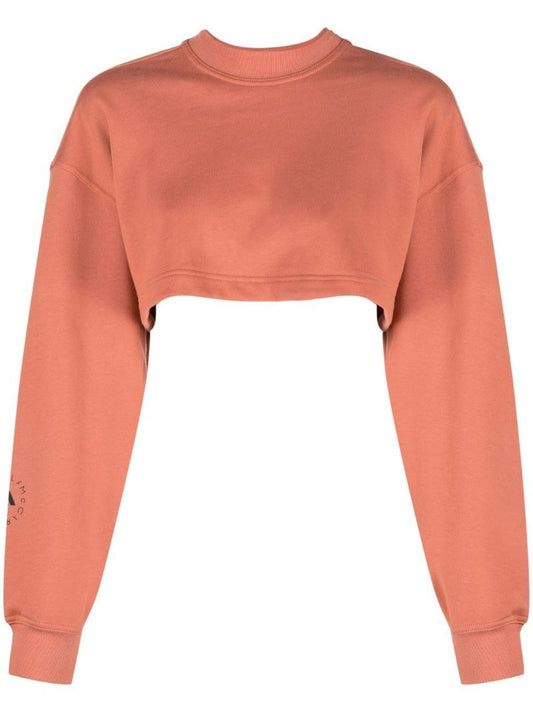Orange Truecasuals Open Back Crop Top