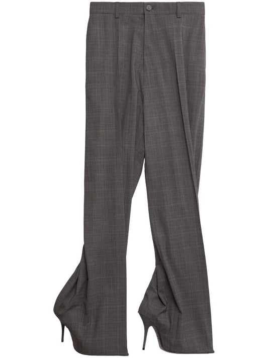 Grey Pantashoes Wide-leg Trousers