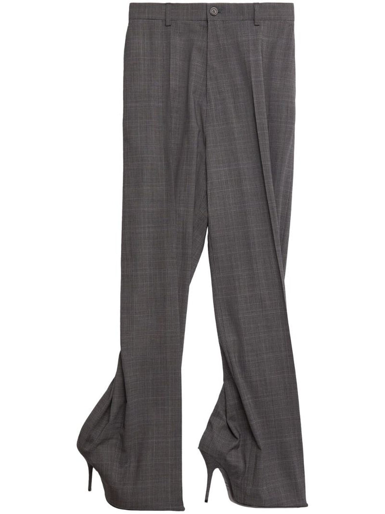 Grey Pantashoes Wide-leg Trousers