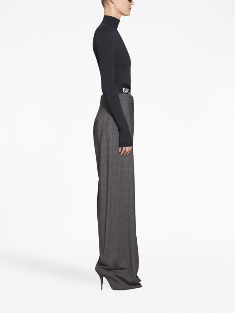 Grey Pantashoes Wide-leg Trousers