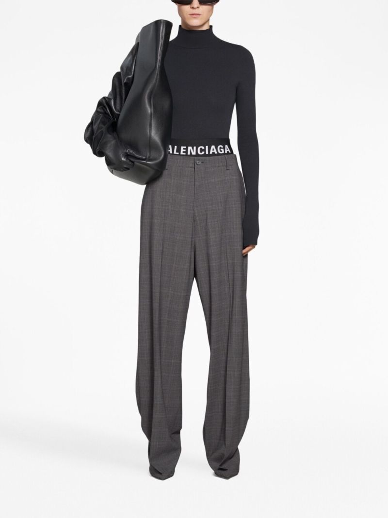 Grey Pantashoes Wide-leg Trousers
