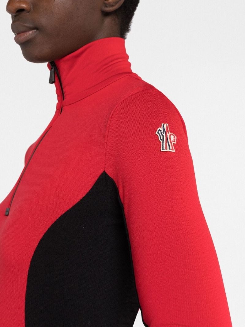 Red High Neck Ski Base Layer