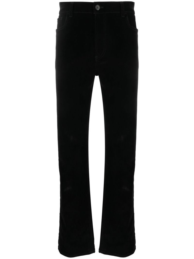 Black Velvet Straight-leg Jeans