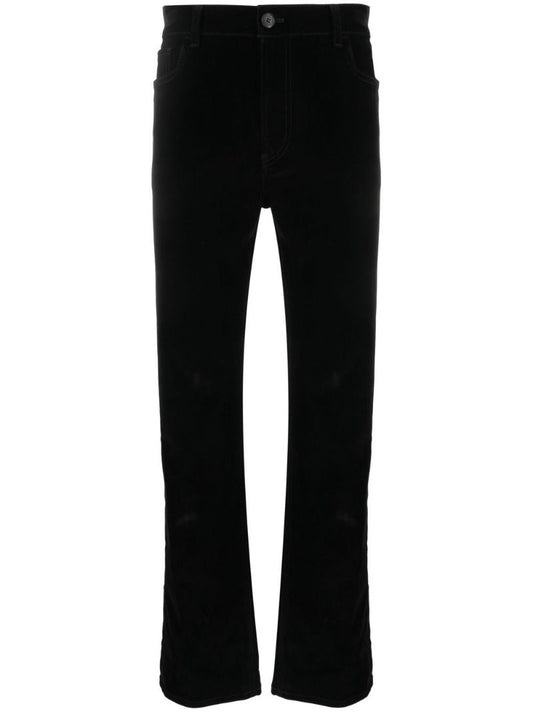 Black Velvet Straight-leg Jeans
