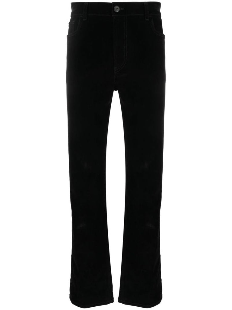 Black Velvet Straight-leg Jeans