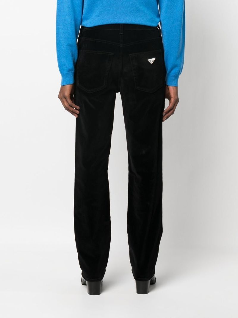Black Velvet Straight-leg Jeans