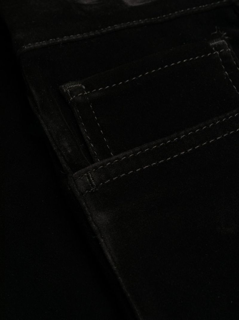 Black Velvet Straight-leg Jeans