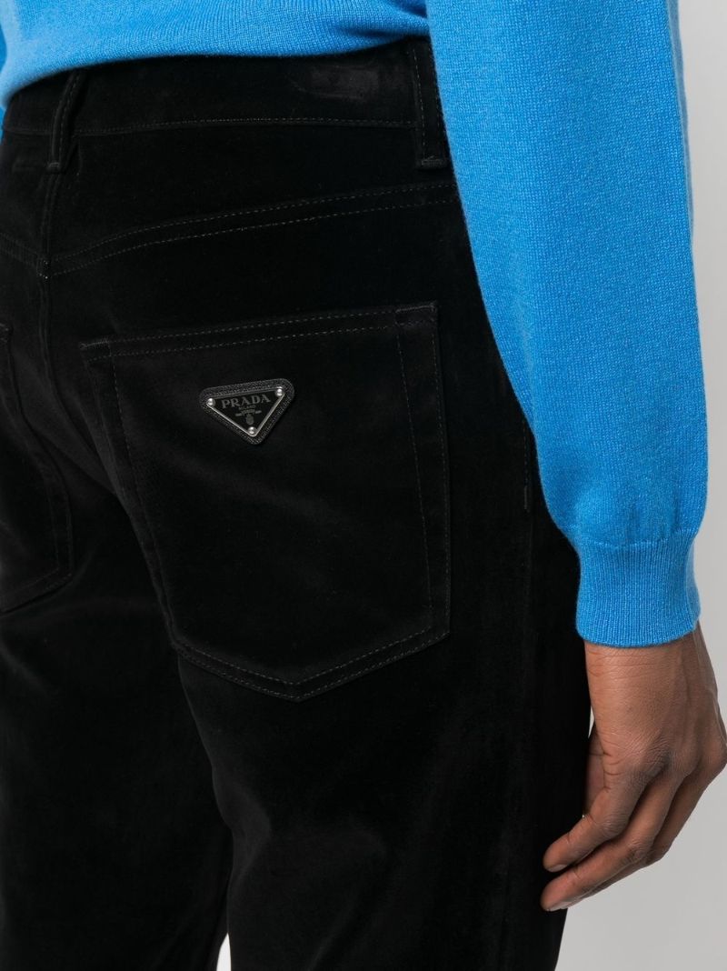 Black Velvet Straight-leg Jeans