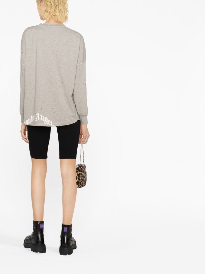 Grey Teddy Bear Print Sweatshirt