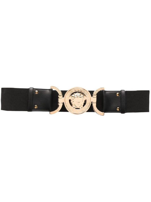 Black Medusa Head Leather Belt