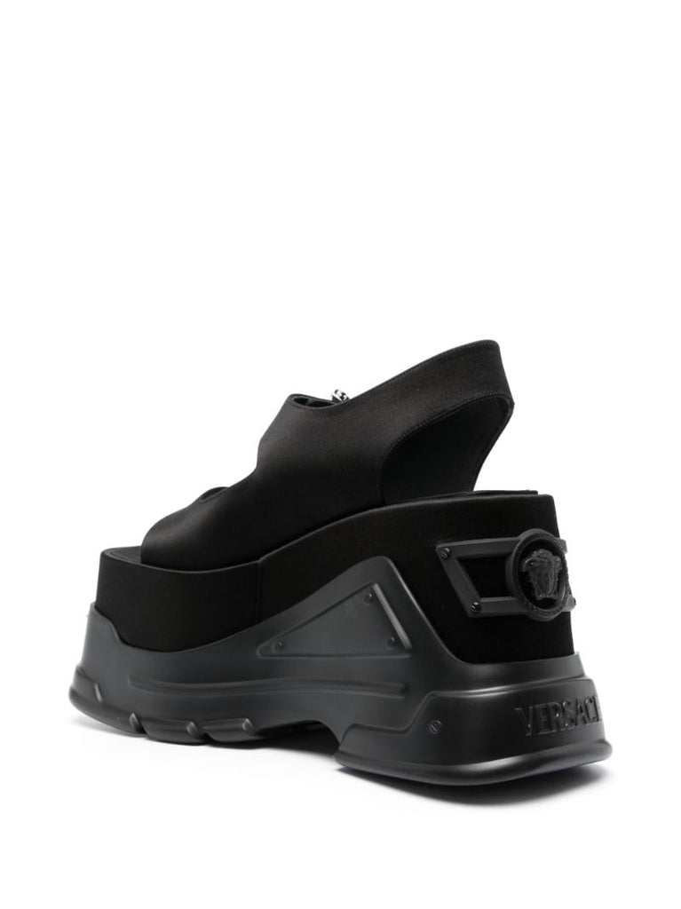Black Medusa Anthem Platform Sandals