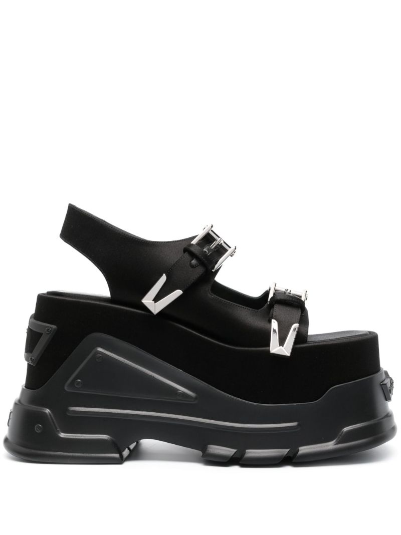 Black Medusa Anthem Platform Sandals