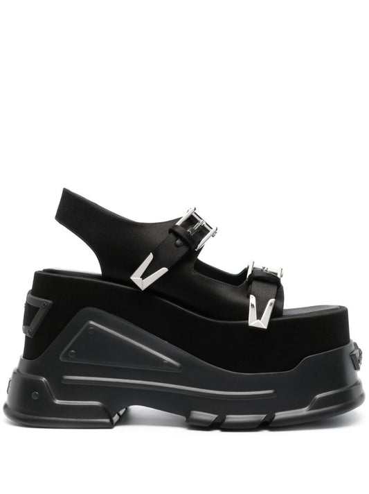 Black Medusa Anthem Platform Sandals