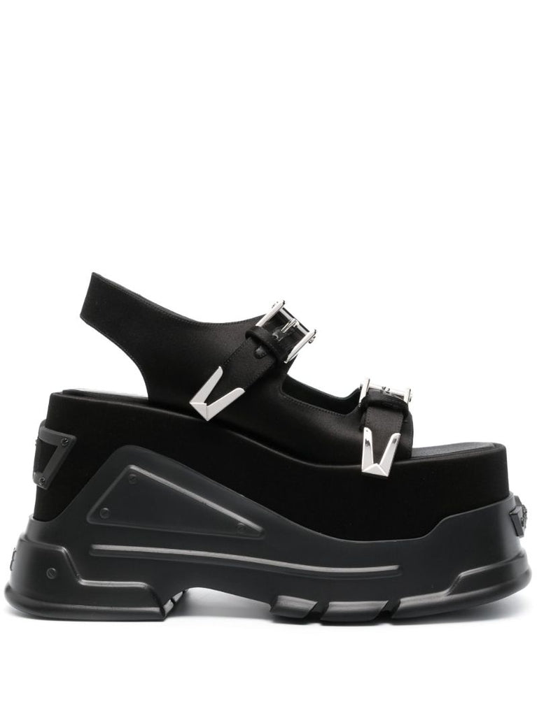 Black Medusa Anthem Platform Sandals