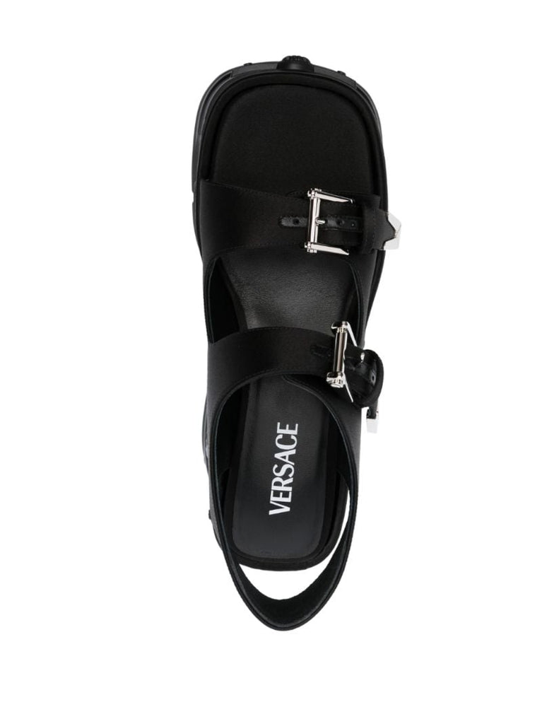 Black Medusa Anthem Platform Sandals