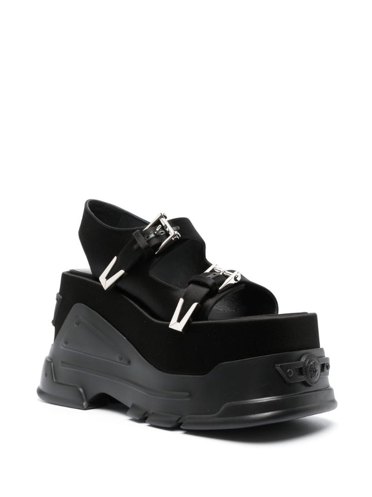 Black Medusa Anthem Platform Sandals