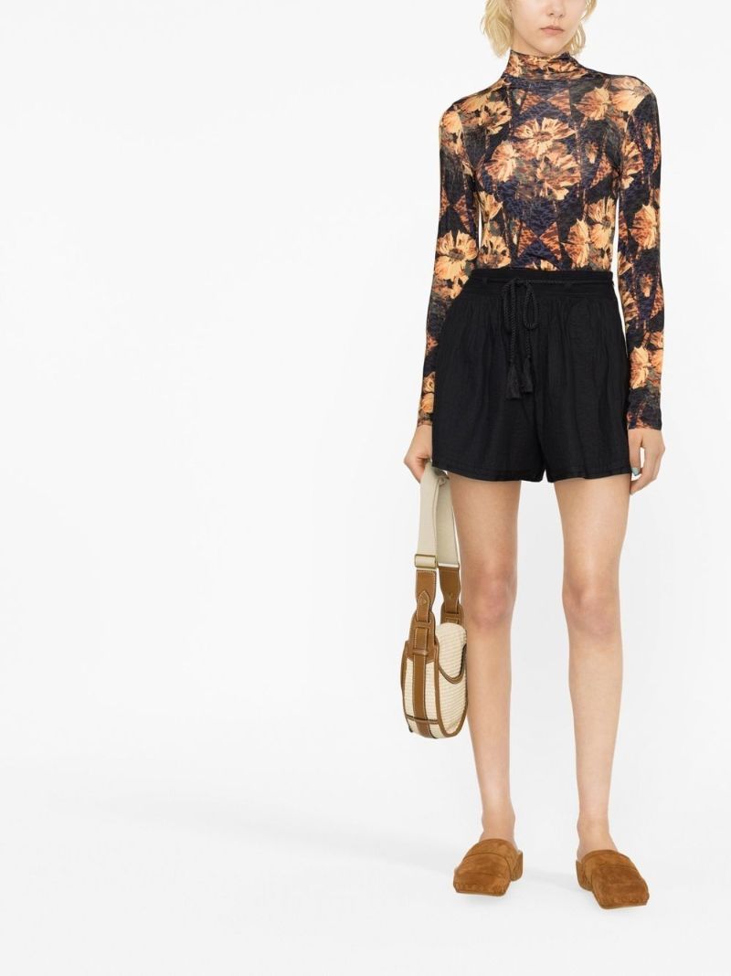 Orange Aurelia Floral Print Top