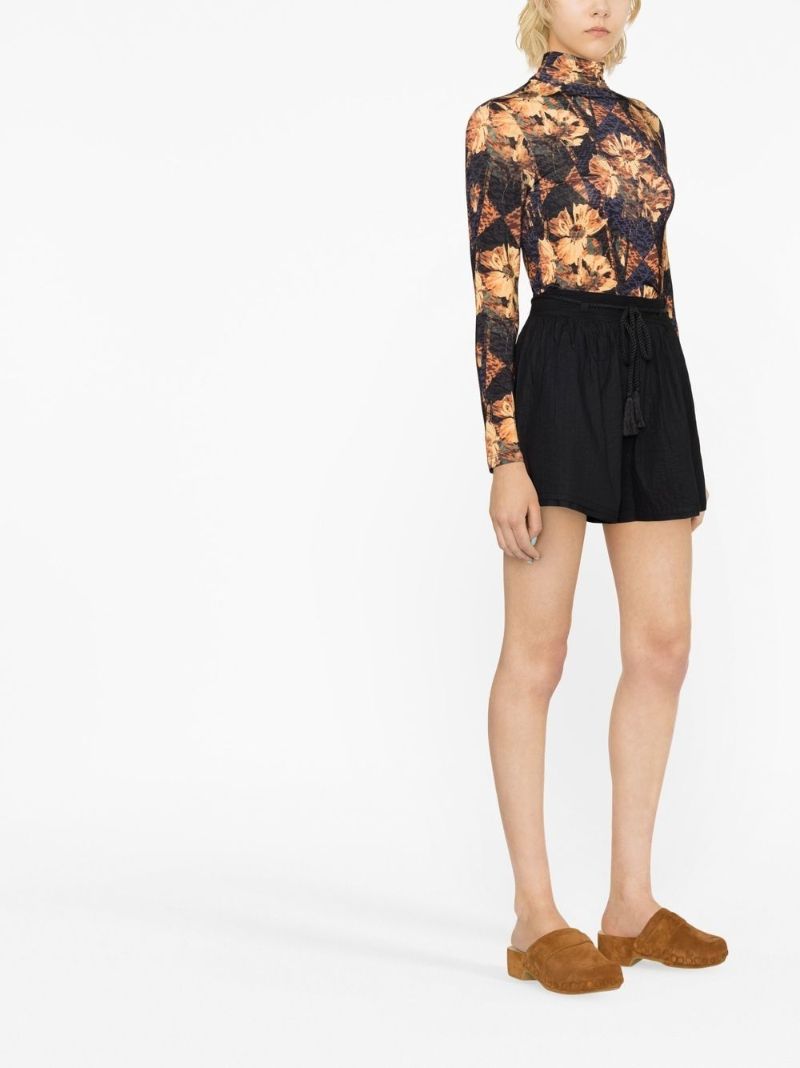 Orange Aurelia Floral Print Top