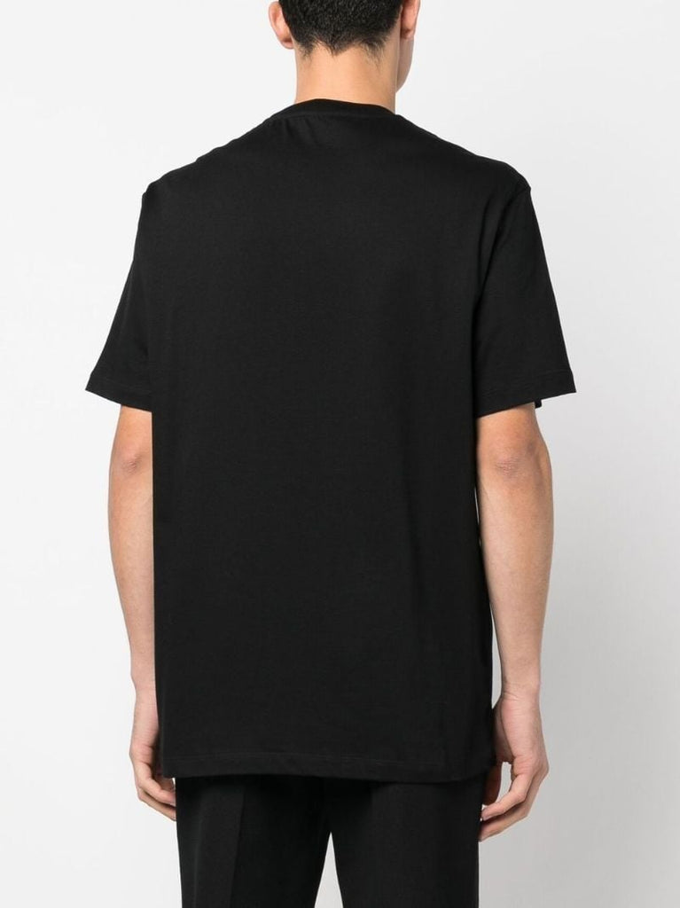Black Logo Print Cotton T-shirt
