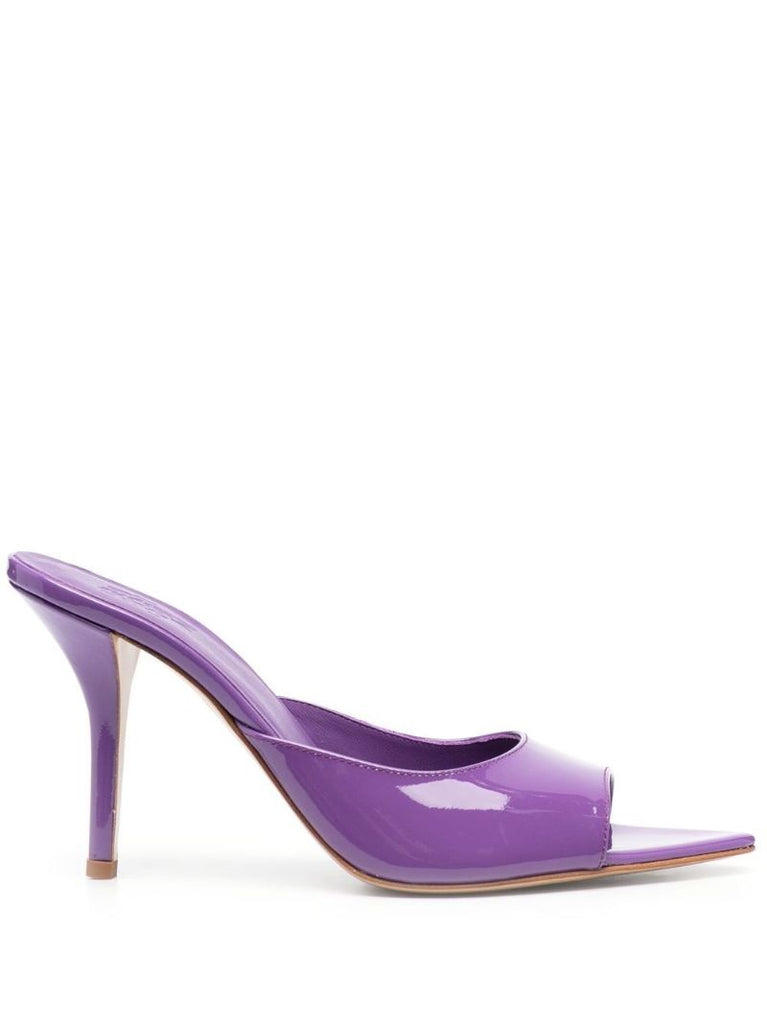 Purple Perni 85 Patent Leather Mules