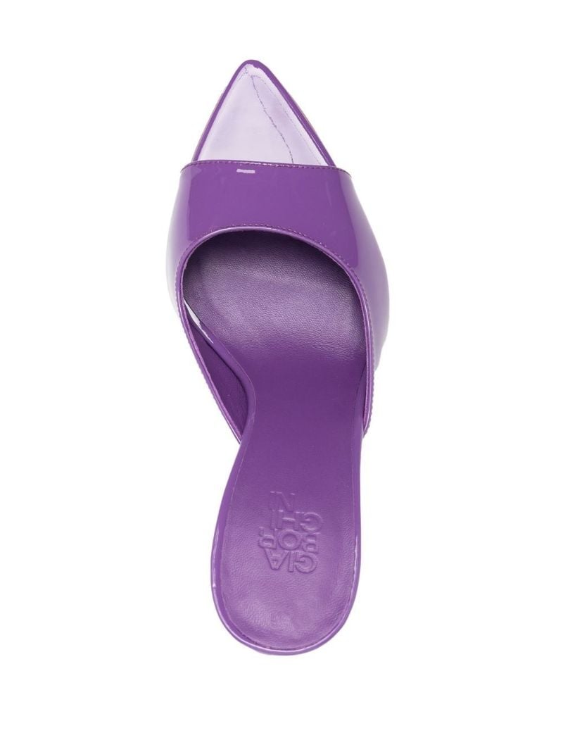 Purple Perni 85 Patent Leather Mules