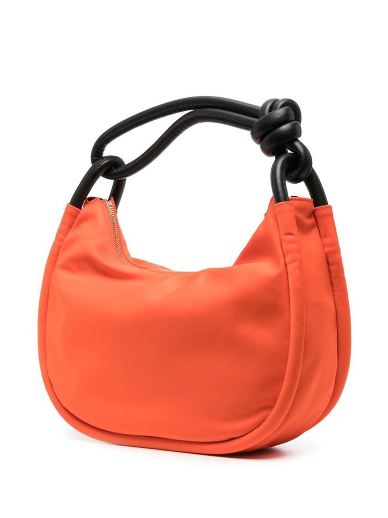 Orange Knot-detail Shoulder Bag