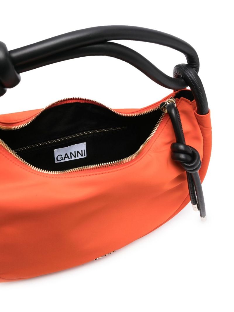 Orange Knot-detail Shoulder Bag